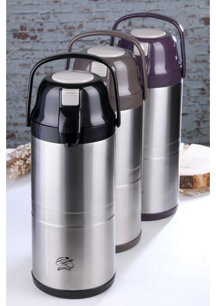 CKR-2009 4.5lt Çelik Termos Pompalı - Musluklu (5224)