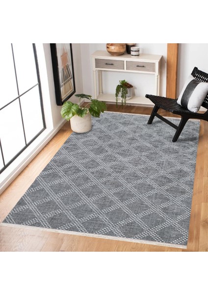 Gri Geometrik Modern Etnik Desenli Halı | Makinada Yıkanabilir | Hav Toz Vermez | Leke Tutmayaz | Kaymaz Taban | Dijital Makine Baskı | Salon Yolluk Mutfak Halısı modelleri