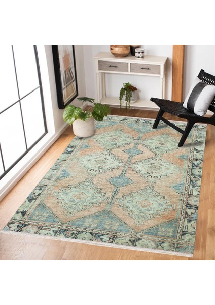 Mavi Etnik Modern Etnik Desenli Halı | Makinada Yıkanabilir | Hav Toz Vermez | Leke Tutmayaz | Kaymaz Taban | Dijital Makine Baskı | Salon Yolluk Mutfak Halısı modelleri