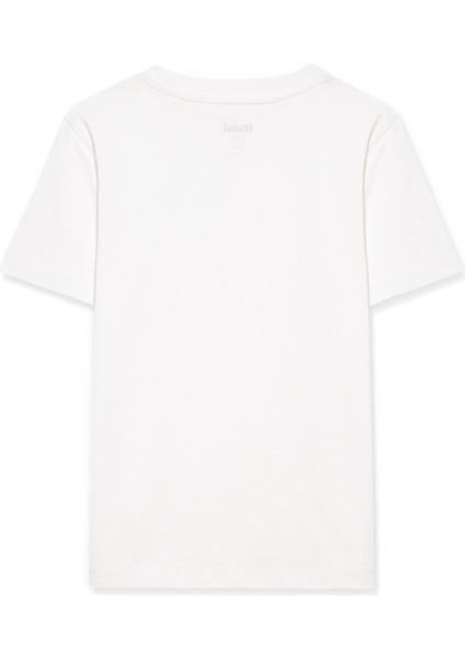 Organik Pamuklu Ekru Basic Tişört 7610197-70057