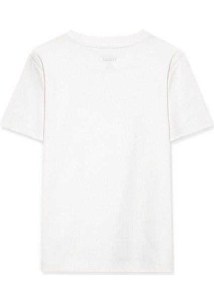 Organik Pamuklu Ekru Basic Tişört 7610197-70057