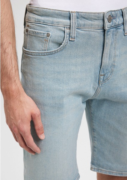 Brian Steet Puslu Açık Mavi Jean Şort 0418487144