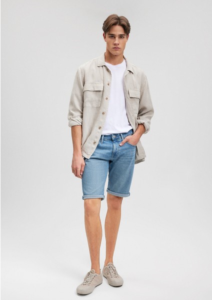 Tim Street Açık Mavi Jean Şort 0428487142