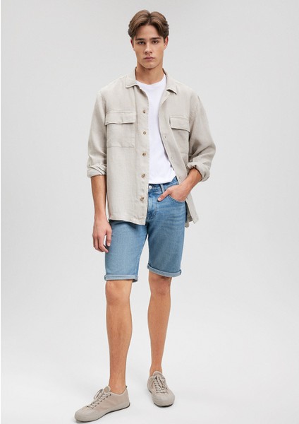 Tim Street Açık Mavi Jean Şort 0428487142