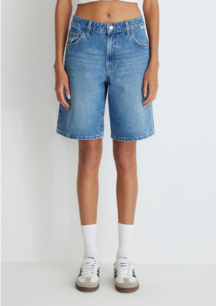 Melina Real Blue Indigo Mavisi Jean Şort 1410144-87086