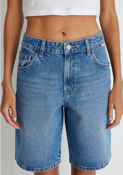 Melina Real Blue Indigo Mavisi Jean Şort 1410144-87086