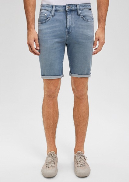Brian Sporty Puslu Açık Mavi Jean Şort 0418487659