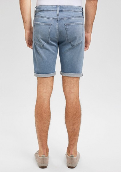 Brian Sporty Puslu Açık Mavi Jean Şort 0418487659