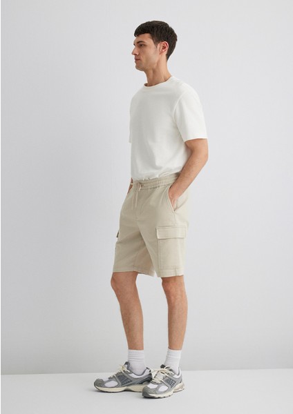 Bej Kargo Şort 0410107-70039