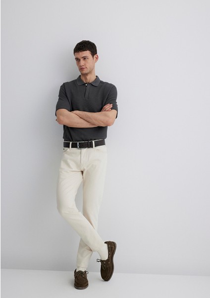 Milan Classic Denim Ekru Jean Pantolon 0081087654