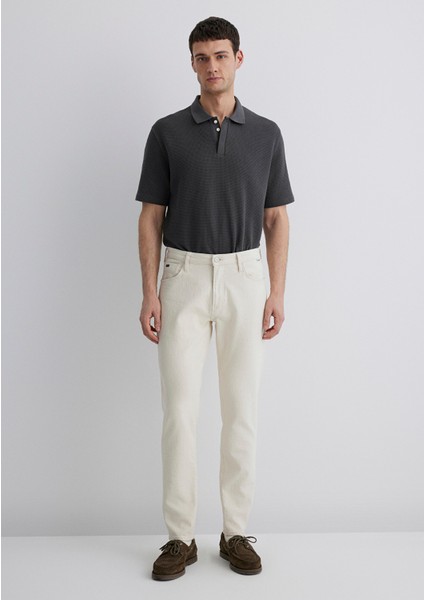 Milan Classic Denim Ekru Jean Pantolon 0081087654