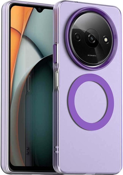 Xiaomi Redmi A3,için Eabhulie Kılıf, Manyetik Yarı Saydam Mat Arka Kapak, Darbeye Dayanıklı Kılıf (Yurt Dışından)