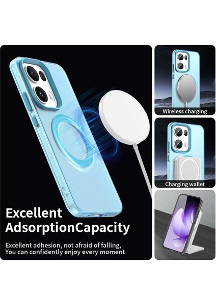Oppo RENO13 Pro,için Eabhulie Kılıf, Manyetik Yarı Saydam Mat Arka Kapak, Darbeye Dayanıklı Kılıf (Yurt Dışından) modelleri