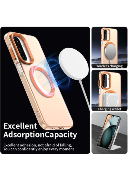 Samsung Galaxy A17,IÇIN Eabhulie Kılıf, Manyetik Yarı Saydam Mat Arka Kapak, Darbeye Dayanıklı Kılıf (Yurt Dışından) modelleri