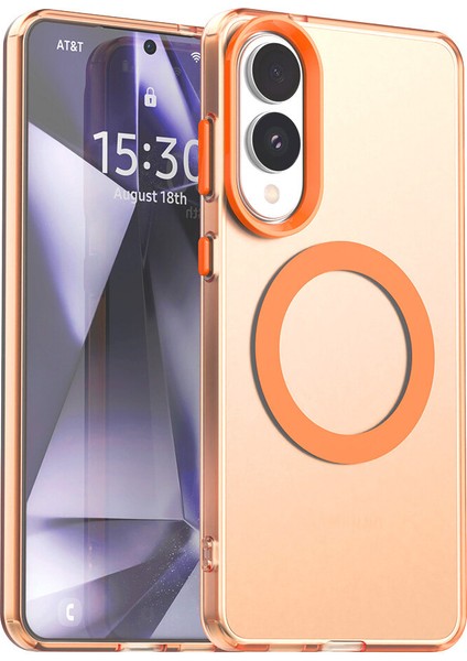 Samsung Galaxy S25 Edge,için Eabhulie Kılıf, Manyetik Yarı Saydam Mat Arka Kapak, Darbeye Dayanıklı Kılıf (Yurt Dışından)