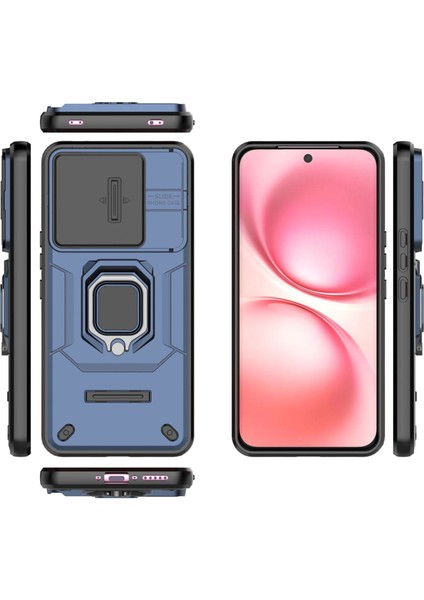 Vivo V60 Telefon Kılıfı, Kayar Kamera Kapağı, Döndürülebilir Halka Destekli Askeri Sınıf Darbeye Dayanıklı Koruyucu Kılıf Vivo V60 (Yurt Dışından) fiyatları