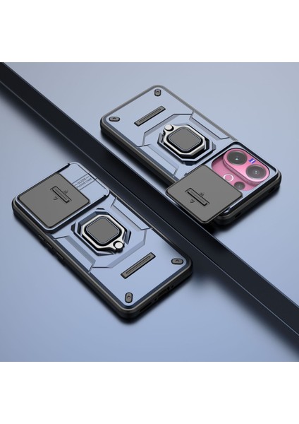 Vivo V60 Telefon Kılıfı, Kayar Kamera Kapağı, Döndürülebilir Halka Destekli Askeri Sınıf Darbeye Dayanıklı Koruyucu Kılıf Vivo V60 (Yurt Dışından) modelleri