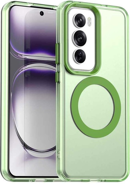Oppo RENO12 Pro,için Eabhulie Kılıf, Manyetik Yarı Saydam Mat Arka Kapak, Darbeye Dayanıklı Kılıf (Yurt Dışından)
