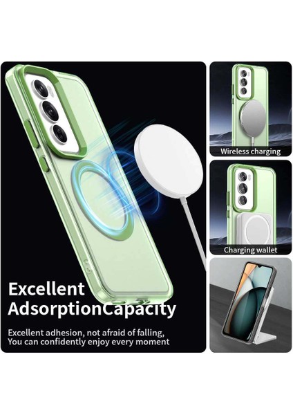 Oppo RENO12 Pro,için Eabhulie Kılıf, Manyetik Yarı Saydam Mat Arka Kapak, Darbeye Dayanıklı Kılıf (Yurt Dışından) modelleri