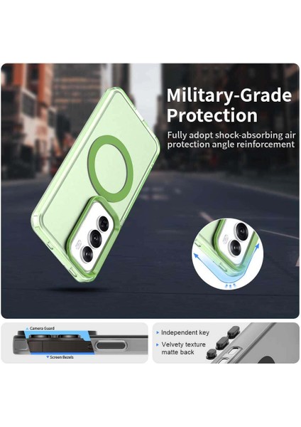 Oppo RENO12 Pro,için Eabhulie Kılıf, Manyetik Yarı Saydam Mat Arka Kapak, Darbeye Dayanıklı Kılıf (Yurt Dışından) fırsatları