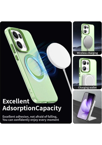 Oppo RENO13 Pro,için Eabhulie Kılıf, Manyetik Yarı Saydam Mat Arka Kapak, Darbeye Dayanıklı Kılıf (Yurt Dışından) modelleri