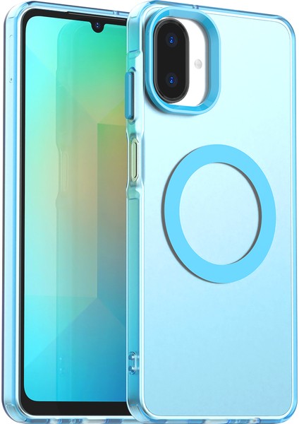 Samsung Galaxy A07 4g,için Eabhulie Kılıf, Manyetik Yarı Saydam Mat Arka Kapak, Darbeye Dayanıklı Kılıf (Yurt Dışından)