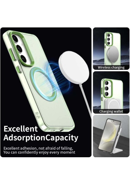 Samsung Galaxy S25 5g,için Eabhulie Kılıf, Manyetik Yarı Saydam Mat Arka Kapak, Darbeye Dayanıklı Kılıf (Yurt Dışından) modelleri