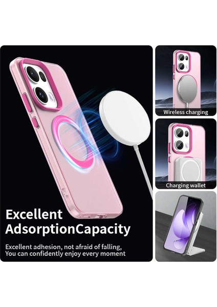 Oppo RENO13 Pro,için Eabhulie Kılıf, Manyetik Yarı Saydam Mat Arka Kapak, Darbeye Dayanıklı Kılıf (Yurt Dışından) modelleri