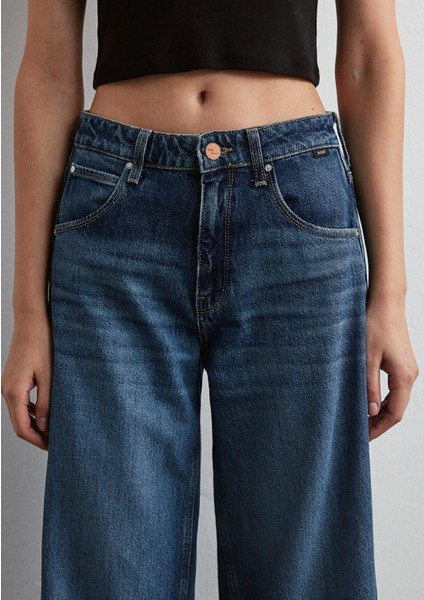 Siena Iconic Puslu Koyu Mavi Jean Pantolon 1010763-87748