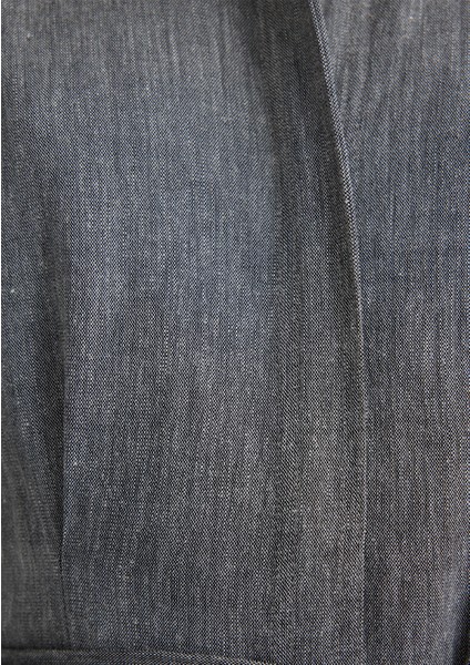 Keten Karışımlı Gri Elbise 1310510-87033