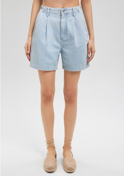 Mandy Akdeniz Açık Mavi Jean Şort 1410121-87997