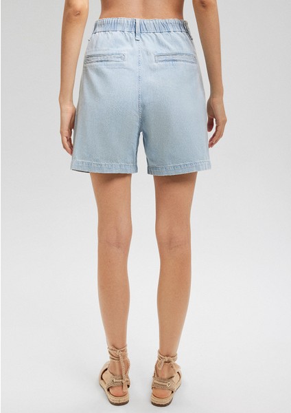 Mandy Akdeniz Açık Mavi Jean Şort 1410121-87997
