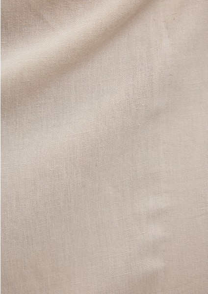 Keten Karışımlı Bej Viskoz Etek 1310521-70136