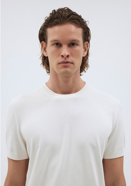 Ekru Kısa Kollu Kazak 0710250-70058