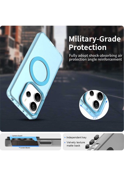 Xiaomi Redmi Note 14 4g,için Eabhulie Kılıf, Manyetik Yarı Saydam Mat Arka Kapak, Darbeye Dayanıklı Kılıf (Yurt Dışından) fırsatları