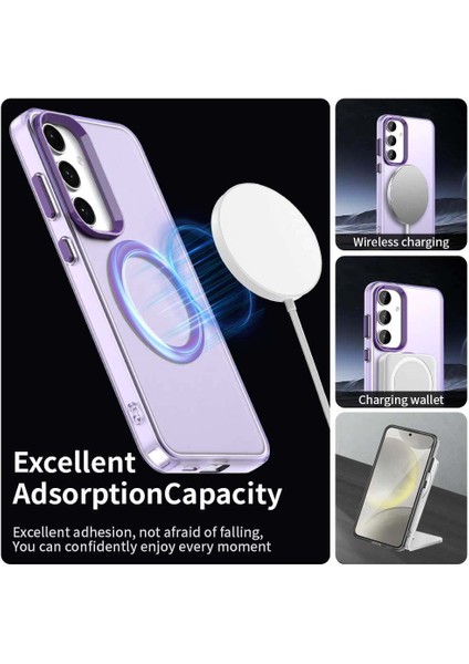 Samsung Galaxy S25 5g,için Eabhulie Kılıf, Manyetik Yarı Saydam Mat Arka Kapak, Darbeye Dayanıklı Kılıf (Yurt Dışından) modelleri