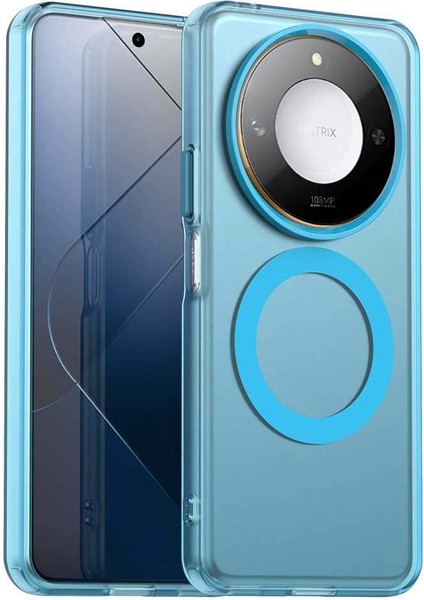 Honor X9C/X60/MAGIC7 Lite,için Eabhulie Kılıf, Manyetik Yarı Saydam Mat Arka Kapak, Darbeye Dayanıklı Kılıf (Yurt Dışından)