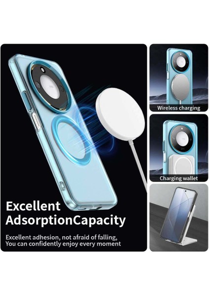 Honor X9C/X60/MAGIC7 Lite,için Eabhulie Kılıf, Manyetik Yarı Saydam Mat Arka Kapak, Darbeye Dayanıklı Kılıf (Yurt Dışından) modelleri