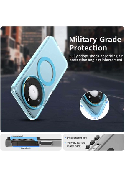 Honor X9C/X60/MAGIC7 Lite,için Eabhulie Kılıf, Manyetik Yarı Saydam Mat Arka Kapak, Darbeye Dayanıklı Kılıf (Yurt Dışından) fırsatları