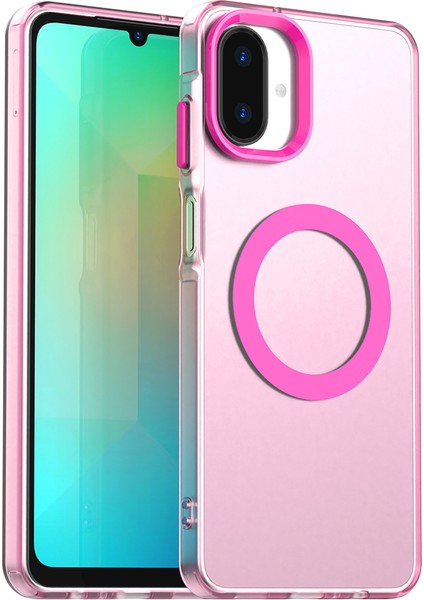 Samsung Galaxy A07 4g,için Eabhulie Kılıf, Manyetik Yarı Saydam Mat Arka Kapak, Darbeye Dayanıklı Kılıf (Yurt Dışından)