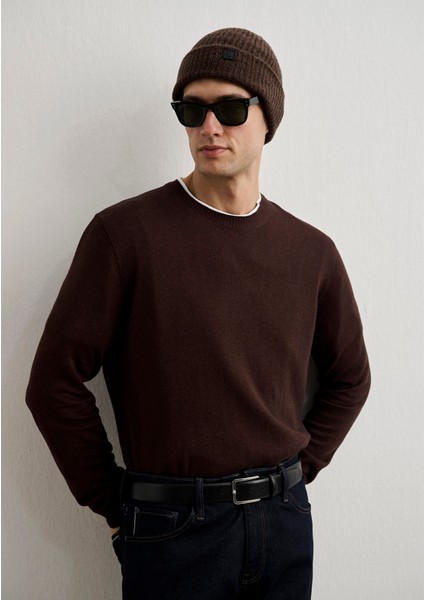 Kaşmir Karışımlı Kahverengi Kazak 0710186-88083