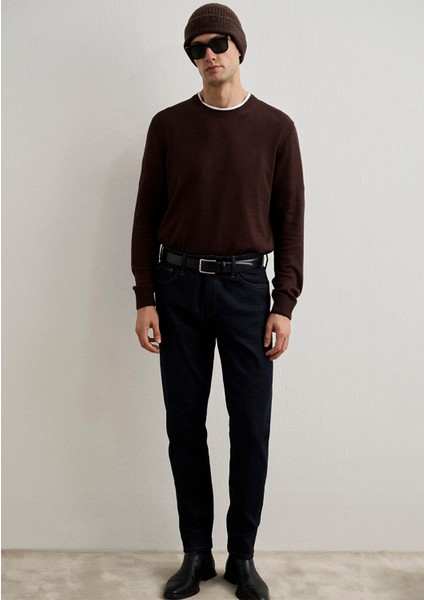 Kaşmir Karışımlı Kahverengi Kazak 0710186-88083