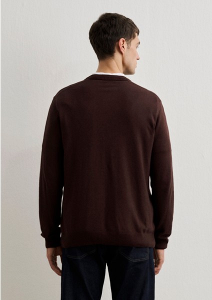 Kaşmir Karışımlı Kahverengi Kazak 0710186-88083