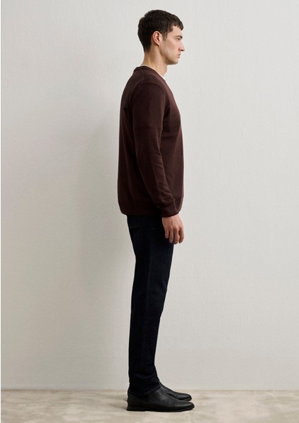 Kaşmir Karışımlı Kahverengi Kazak 0710186-88083