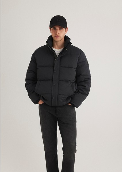 Dik Yaka Siyah Mont 0110474-900