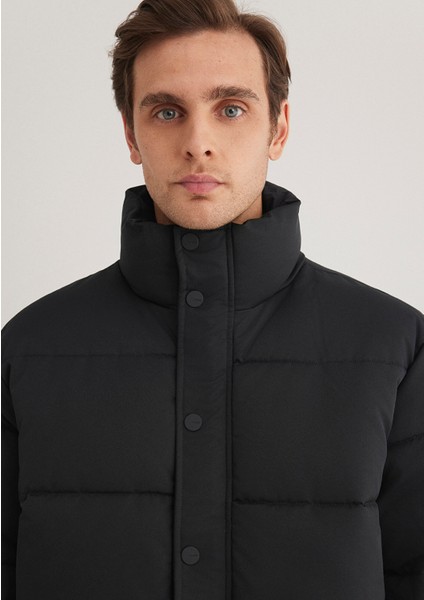 Dik Yaka Siyah Mont 0110474-900