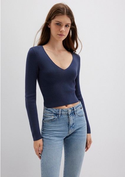 V Yaka Lacivert Kazak 1710122-70487