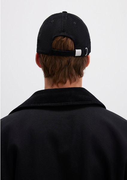 M Logo Baskılı Siyah Kadife Şapka 0911526-900