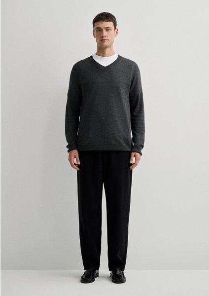 Kaşmir Karışımlı Antrasit Kazak 0710188-80023