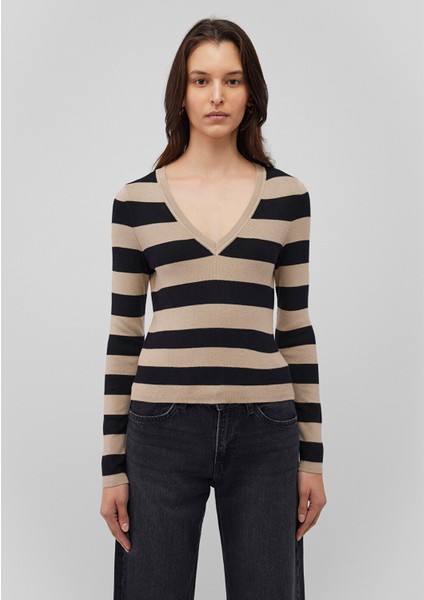 V Yaka Çizgili Kazak 1710544-88084